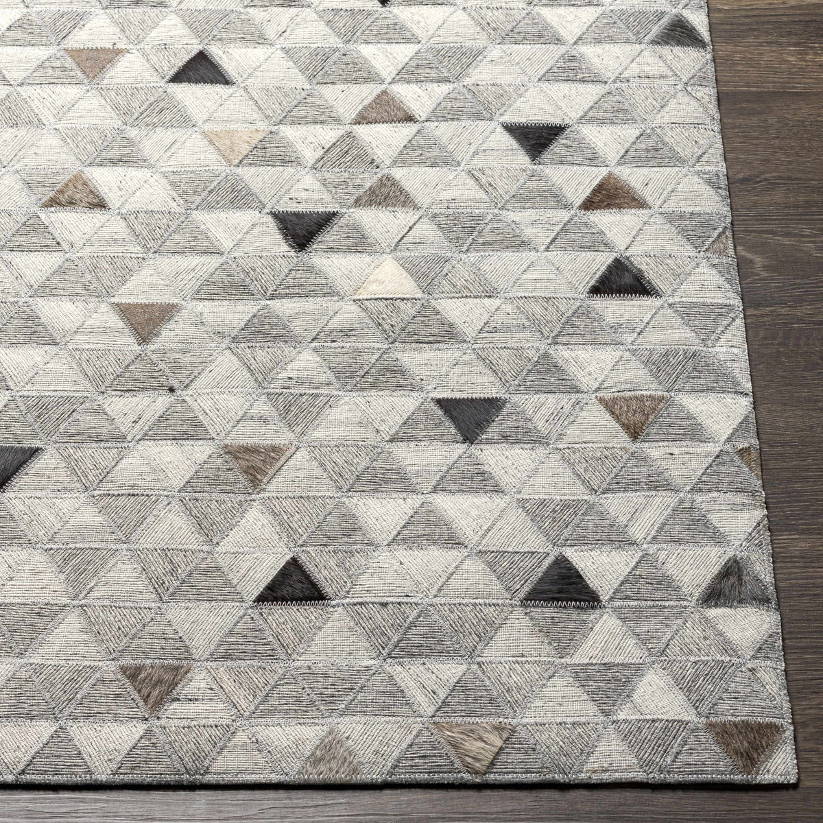 Black Gray Brown 2' x 3' Area Rug O48518